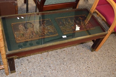 Lot 287 - Modern coffee table, the top inset with two...