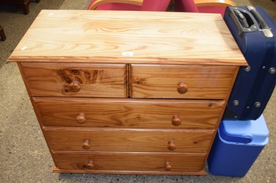 Lot 289 - Modern pine five drawer bedroom chest