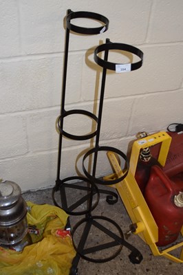 Lot 354 - Two metal plant pot stands