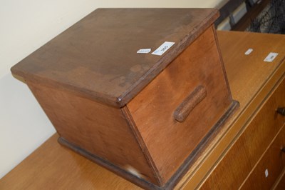 Lot 365 - Small hardwood tabletop cabbinet possibly for...