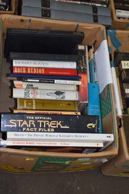 Lot 878 - One box books, Star Trek fact files etc