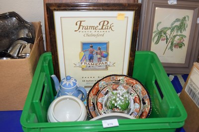 Lot 970 - One box various ceramics, powder compact etc