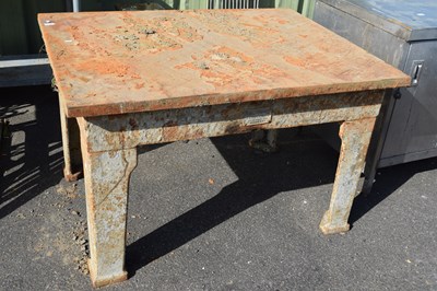 Lot 376 - Large cast iron table marked F J Edwards London