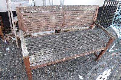 Lot 392 - Hardwood garden bench