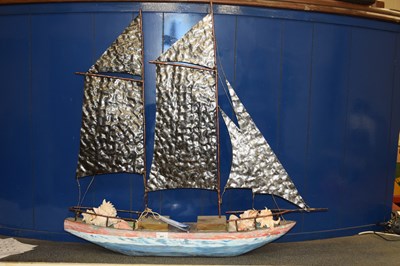 Lot 991 - Large coastal collection wood and metal model...