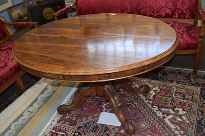 Lot 680 - A Victorain oval rosewood centre or loo table...