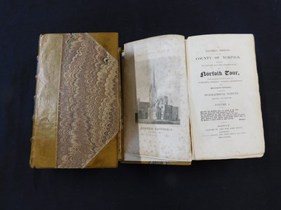 Lot 256 - 2 vols Stacy's Norfolk (half leather), 1829