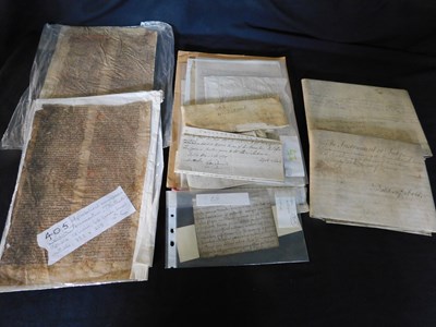 Lot 373 - Two 18th Century vellum deeds together with...