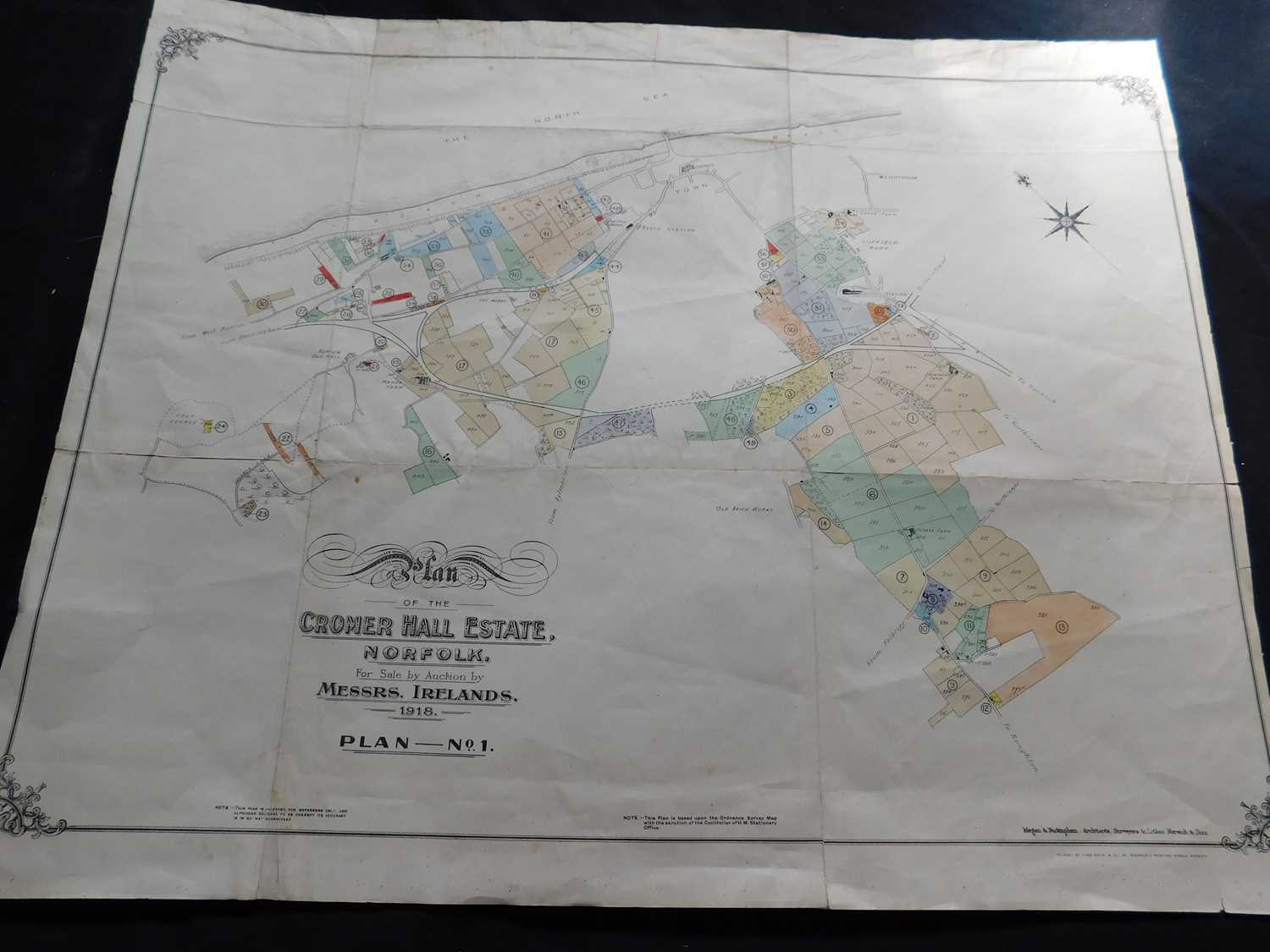 Lot 416 A sale plan of the Cromer Hall Estate,