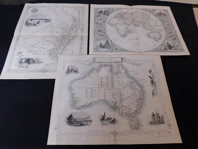 Lot 425 - Three engraved maps (ex books), Australia,...