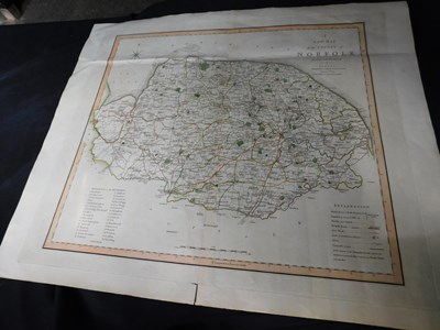 Lot 429 - A New Map of the County of Norfolk, printed C...