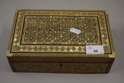 Lot 50 - Mother of pearl inlaid jewellery box