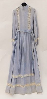 Lot 70 - A c.1977 Laura Ashley blue and white cotton...