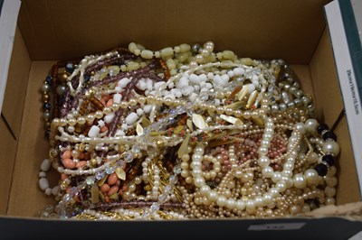 Lot 132 - Box of various costume jewellery necklaces