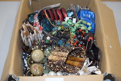 Lot 137 - Large box of various costume jewellery,...