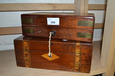 Lot 509 - Two mahogany boxes