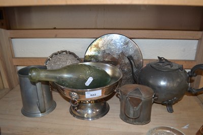 Lot 522 - Mixed Lot:  Pewter tankard, white metal wares,...