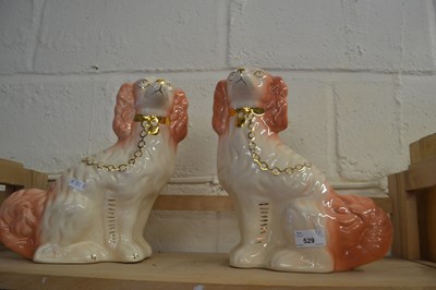 Lot 529 - Pair of Staffordshire style dogs