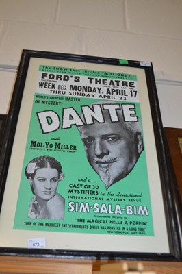 Lot 572 - Vintage reproduction poster for SIM-SALA-BIM...