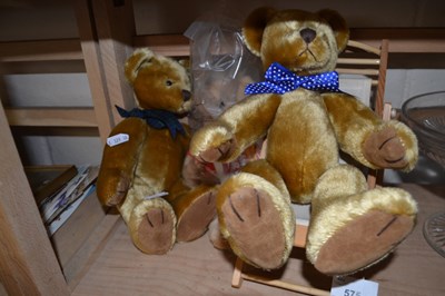 Lot 575 - Three stuffed teddy bears