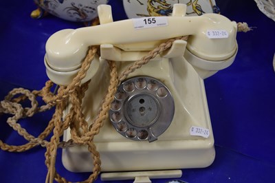 Lot 155 - Vintage white plastic telephone