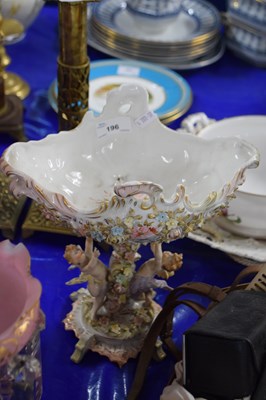 Lot 196 - Continental porcelain centre piece vase with...