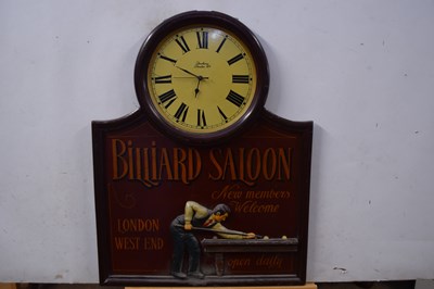 Lot 13 - Contemporary wall clock and advertising board...