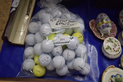 Lot 211 - Bag of 50 assorted golf balls