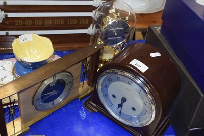 Lot 219 - Mixed Lot: Dome topped anniversary clock, a...