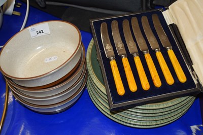 Lot 242 - Mixed Lot: Denby dinner wares, cased butter...