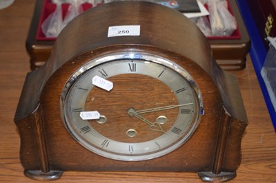 Lot 250 - 20th Century dome top mantel clock