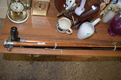 Lot 257 - Group of three vintage walking sticks to...