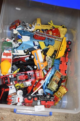 Lot 302 - One box of various assorted toy vehicles