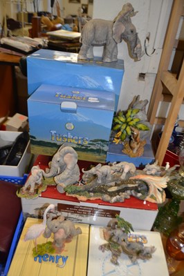 Lot 674 - Quantity of Tuskers model elephants and others...