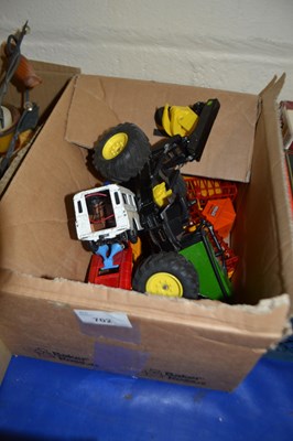 Lot 702 - Quantity of assorted children's toy trucks and...