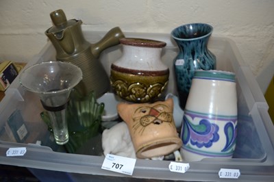 Lot 707 - Mixed Lot: Poole vase, Hornsea vase, other...