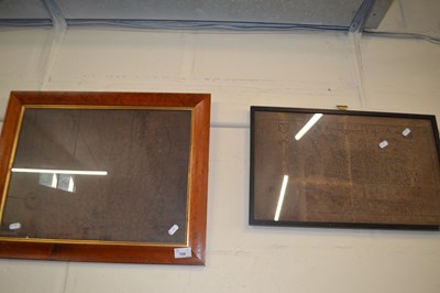 Lot 709 - Two vintage framed maps