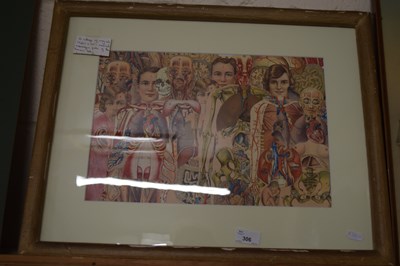 Lot 306 - An unusual framed collage picture of...