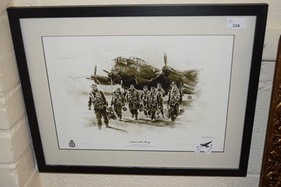 Lot 334 - Salute to the Many, monochrome print, signed...