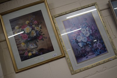 Lot 347 - Two framed still life prints of flowers