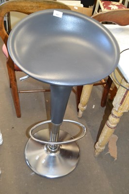 Lot 801 - Modern black and aluminium bar stool