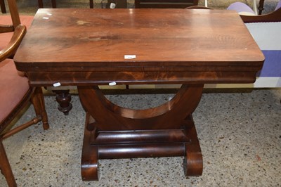 Lot 376 - 19th Century mahogany fold top tea or card table