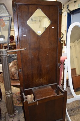 Lot 393 - Early 20th Century mirror back hall stand