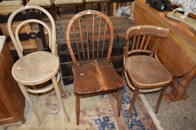 Lot 426 - Mixed Lot: Two bent wood chairs and a stick...