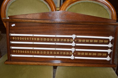 Lot 451 - Mahogany finish snooker score board