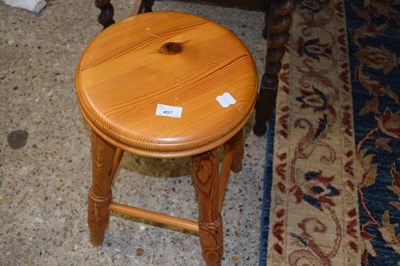 Lot 457 - Pine kitchen stool