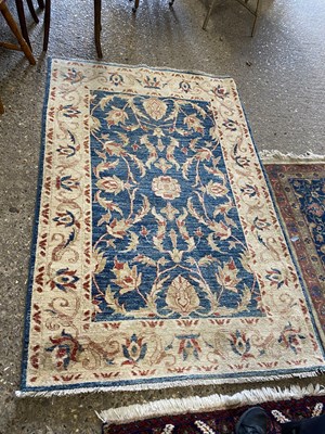 Lot 458 - Modern floral pattern rug, 190cm long