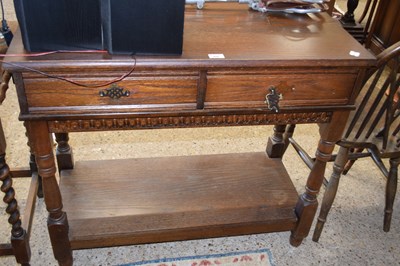 Lot 459 - Reproduction oak two drawer side table