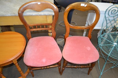 Lot 829 - Pair of balloon back dining chairs