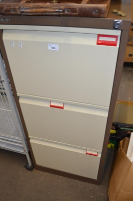 Lot 835 - Three drawer filing cabinet